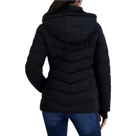 Nautica Ladies Stretch Puffer Jacket Black Medium or Large - Picture 5 of 6